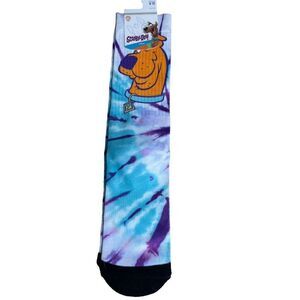 Scooby-Doo Crew Socks Purple Tie-Dye Bioworld Size 8-12